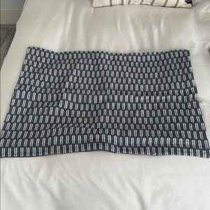 Elegant Navy and White Pillow Cover